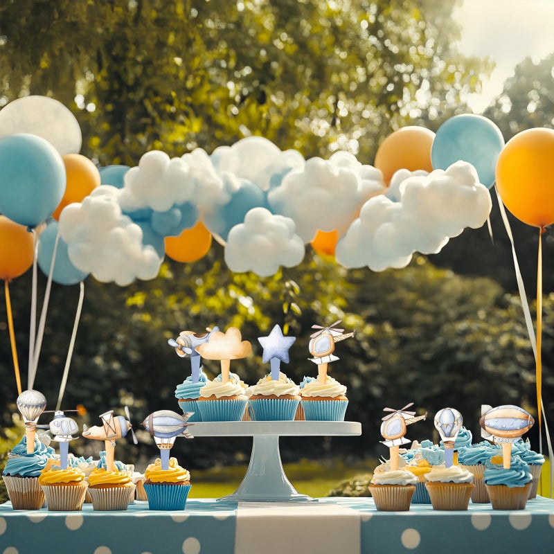 BonBeeDesign 40 قطعة من أغطية الكب كيك للنقل الجوي - Image 5